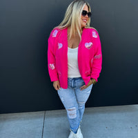 Be Mine Sequin Heart cardigan
