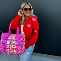 Be Mine Sequin Heart cardigan