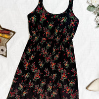 IN STOCK Reagan Ribbed Midi Dress - Black Floral FINAL SALE