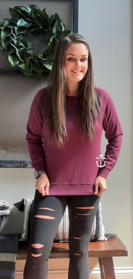 Distressed Anchored Leggings