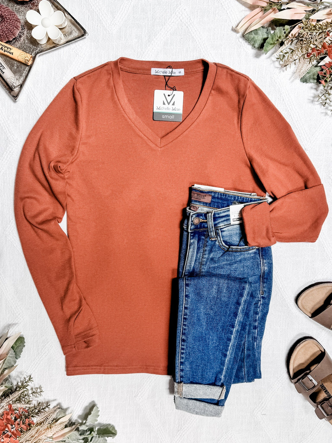 IN STOCK Leah Long Sleeve Top - Pumpkin | Women&