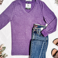 IN STOCK Leah Long Sleeve Top - Purple | Women's Casual Top FINAL SALE