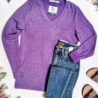 IN STOCK Leah Long Sleeve Top - Purple | Women's Casual Top FINAL SALE