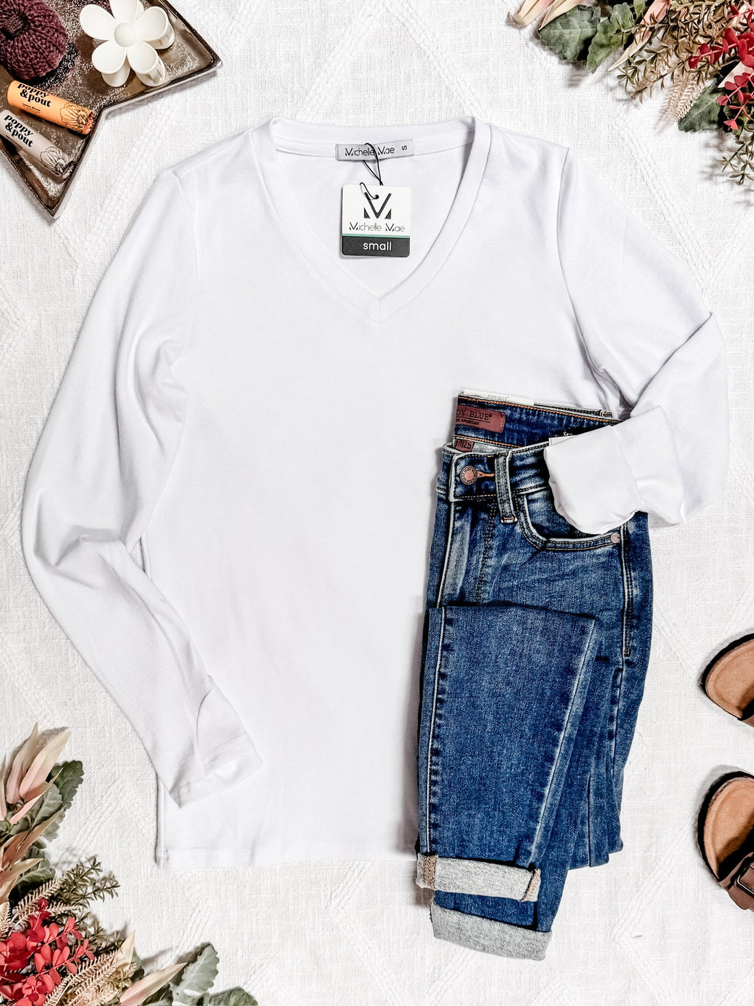 IN STOCK Leah Long Sleeve Top - White | Women&