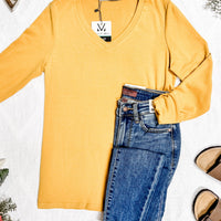 IN STOCK Leah Long Sleeve Top - Mustard | Women's Casual Top FINAL SALE