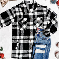 IN STOCK Norah Plaid Shacket - Classic Black and White | Women's Shacket