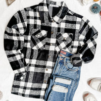 IN STOCK Norah Plaid Shacket - Classic Black and White | Women's Shacket