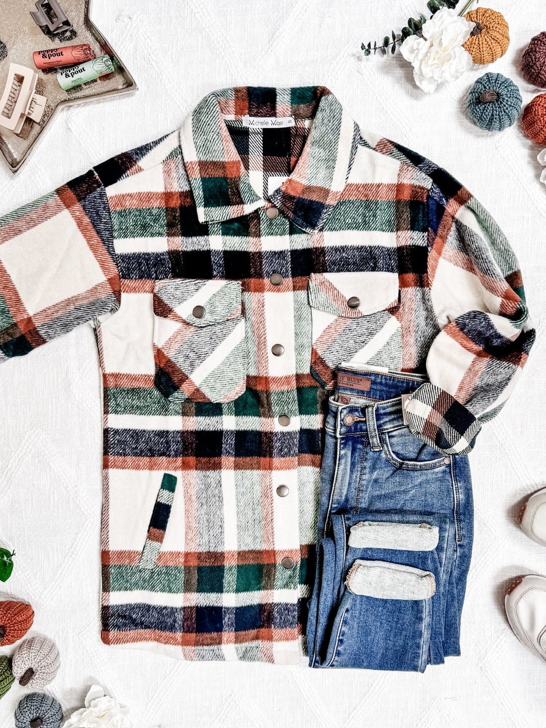 IN STOCK Norah Shacket - Harvest Plaid