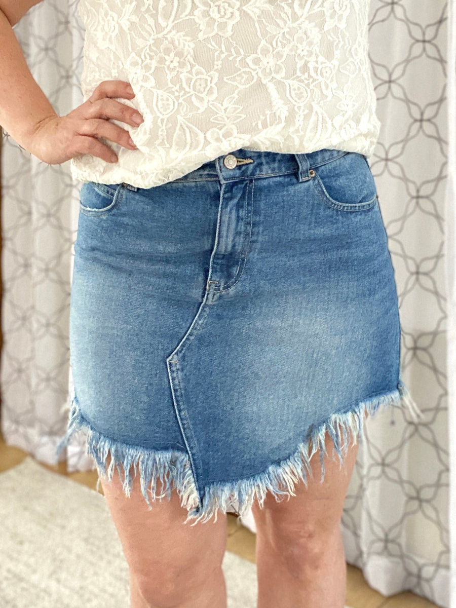 In the Summertime Denim Skirt