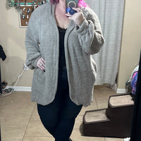 Floating on clouds Hooded cardigan