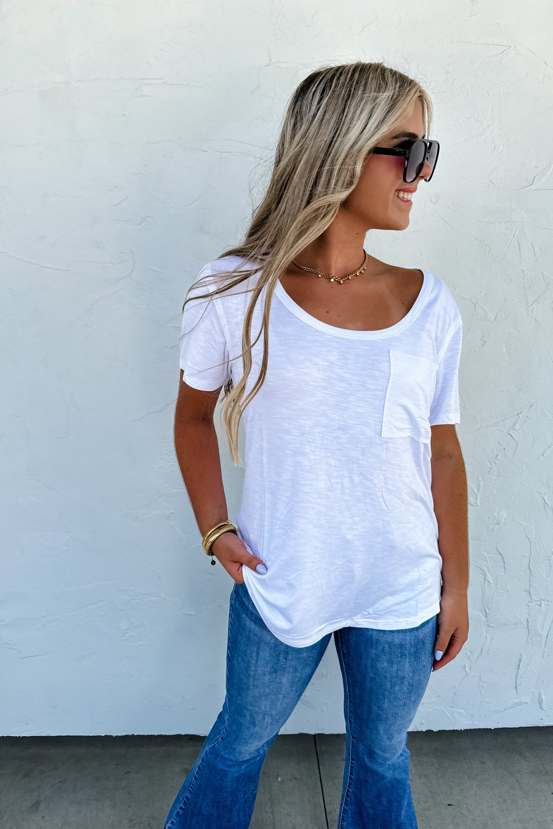 Riley boyfriend pocket tee