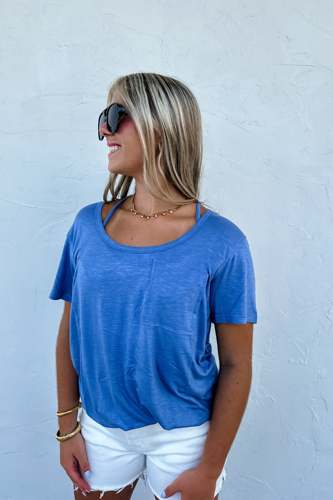 Riley boyfriend pocket tee