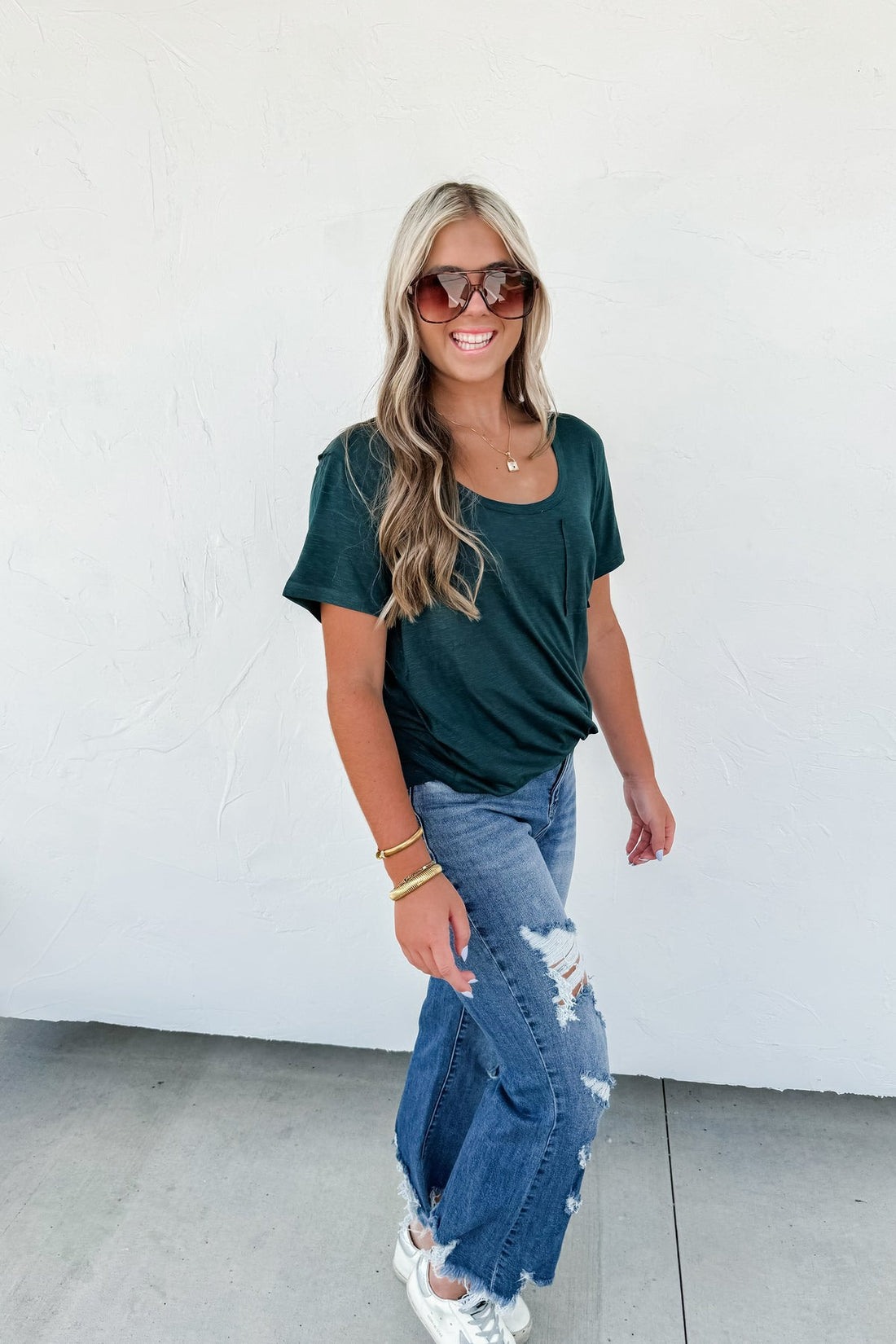 Riley boyfriend pocket tee