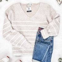 IN STOCK Cozy Striped Sweater - Natural