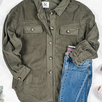 IN STOCK Jordan Shacket - Olive FINAL SALE