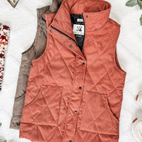 IN STOCK Corduroy Vest - Mocha FINAL SALE