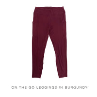 On The Go Leggings in Burgundy