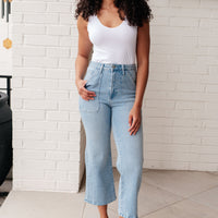 PREORDER: Patch Pocket Wide Leg Jeans in Four Colors