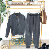 IN STOCK Vintage Wash Joggers - Black