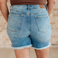 Kara High Rise Rigid Magic Button Fly Cutoff Shorts