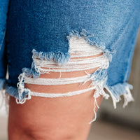 Kelsey Mid Rise Distressed Cutoff Shorts