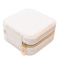 Kept and Carried Velvet Jewelry Box in Ivory