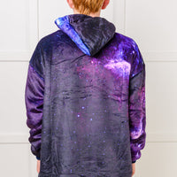 Kids Oversized Hoodie Blanket in Starry Sky