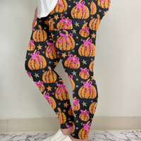 Knitted Pumpkin Leggings w/ Pockets!