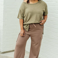 Let Me Live Relaxed Tee in Army