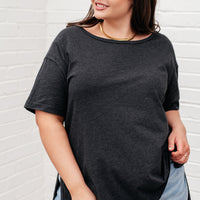 Let Me Live Relaxed Tee in Black