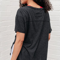 Let Me Live Relaxed Tee in Black