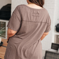 Let Me Live Relaxed Tee in Brown