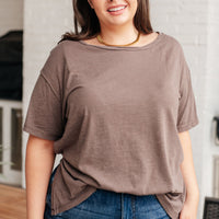 Let Me Live Relaxed Tee in Brown