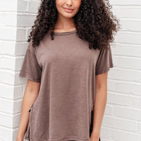 Let Me Live Relaxed Tee in Brown