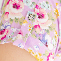 Lizzy Cap Sleeve Top in Lavender and Magenta Floral