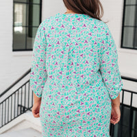 Lizzy Dress in Mint and Magenta