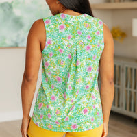 Lizzy Tank Top in Mint Multi Fireworks