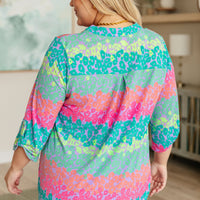Lizzy Top in Lavender and Team Leopard Stripe
