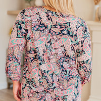 Lizzy Top in Pink Paisley