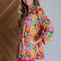 Lizzy Top in Pink and Yellow Multi Floral