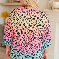Lizzy Top in Rainbow Leopard