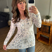IN STOCK Long Sleeve Sarah Ruffle Top - Olive Meadow