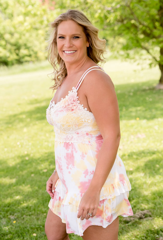 Cotton Candy Tie Dye Romper