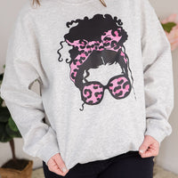 Pink Leopard Lady Crewneck