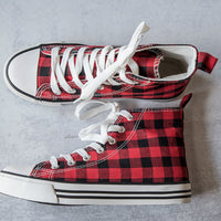 Got the Look Sneakers in Red Plaid