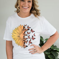 A Monarch Sunflower Graphic Tee