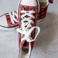 Got the Look Sneakers in Red Plaid