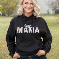 Boy Mama Graphic Hoodie in Black