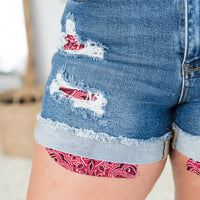 Days of Summer Judy Blue Bandana Shorts