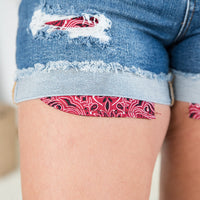 Days of Summer Judy Blue Bandana Shorts